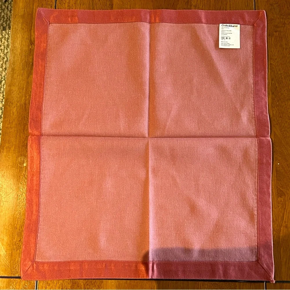 Crate & Barrel Rust Sateen Napkin Set of 6